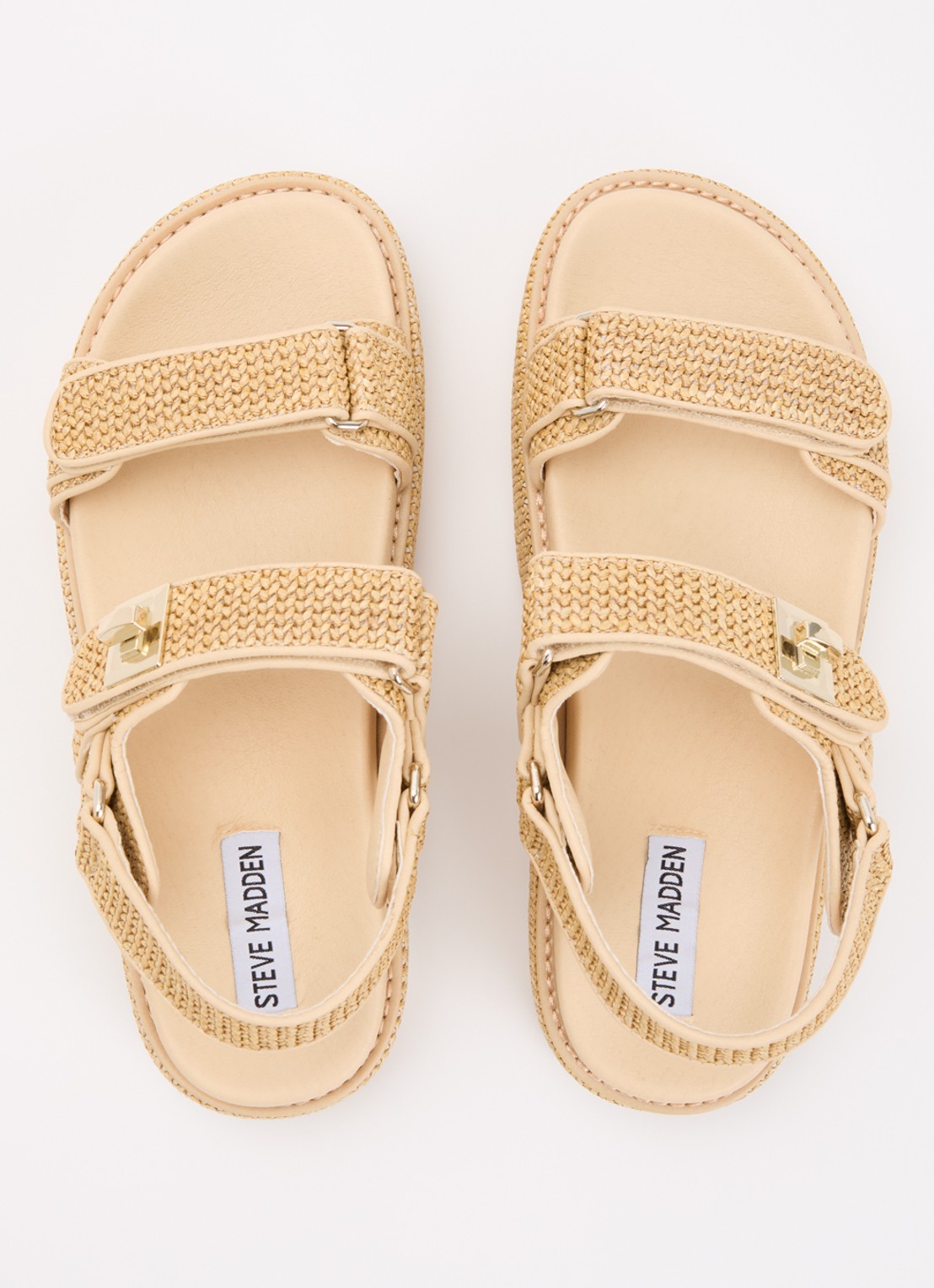 Steve Madden Bigmona sandaal van raffia - detail 5 beige