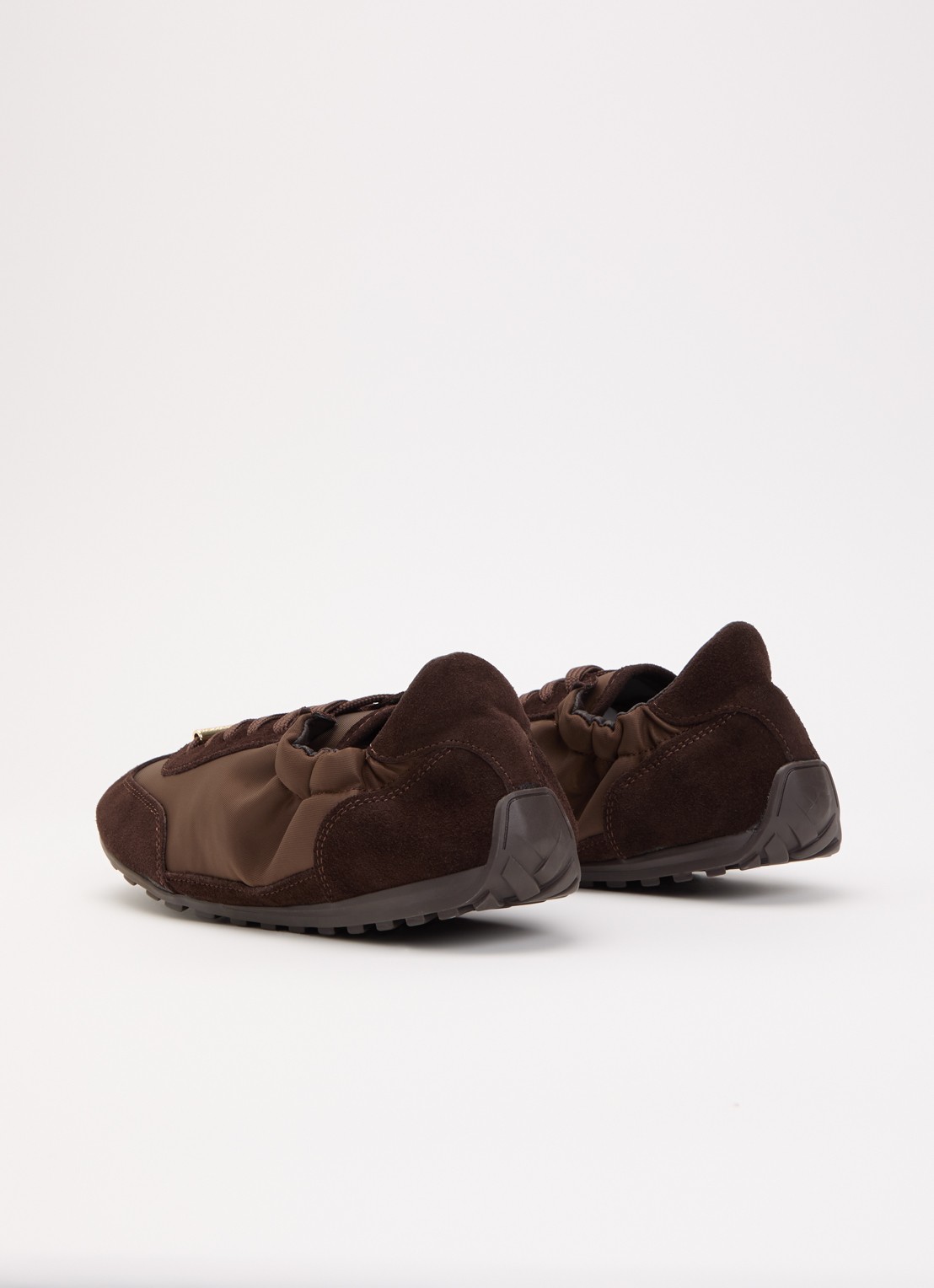 Steve Madden Bobby sneaker van suéde - achterkant 4 donkerbruin