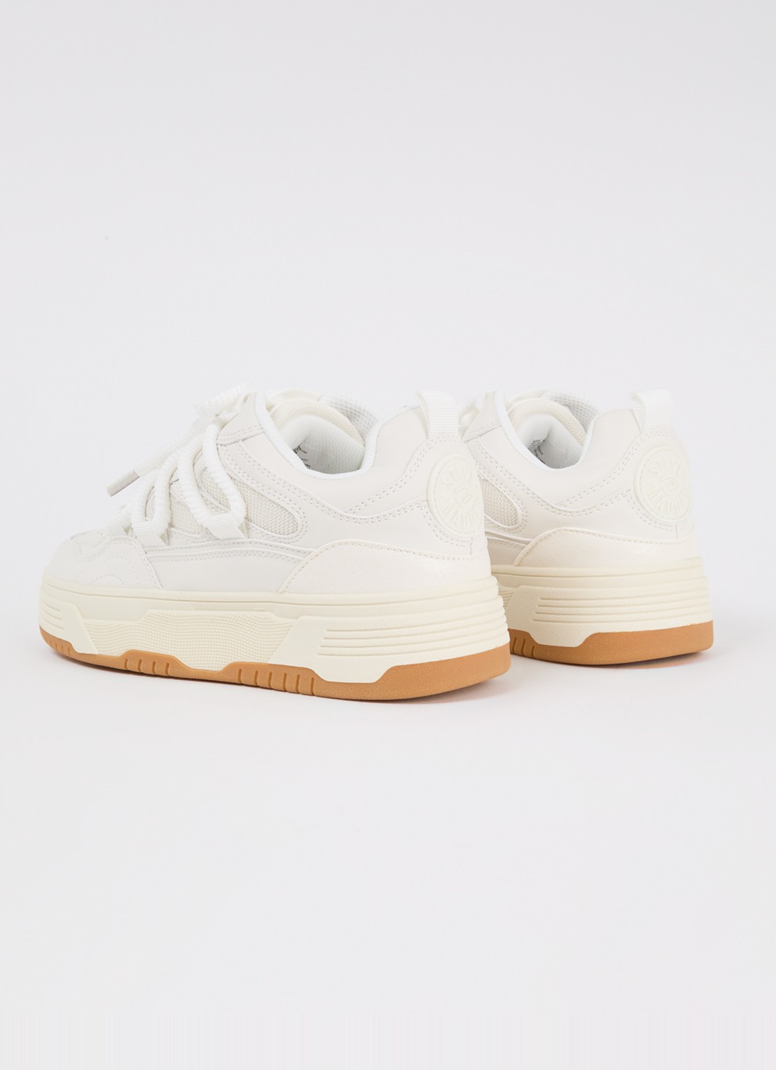 Steve Madden Boomer sneaker met logo - achterkant 3 wit