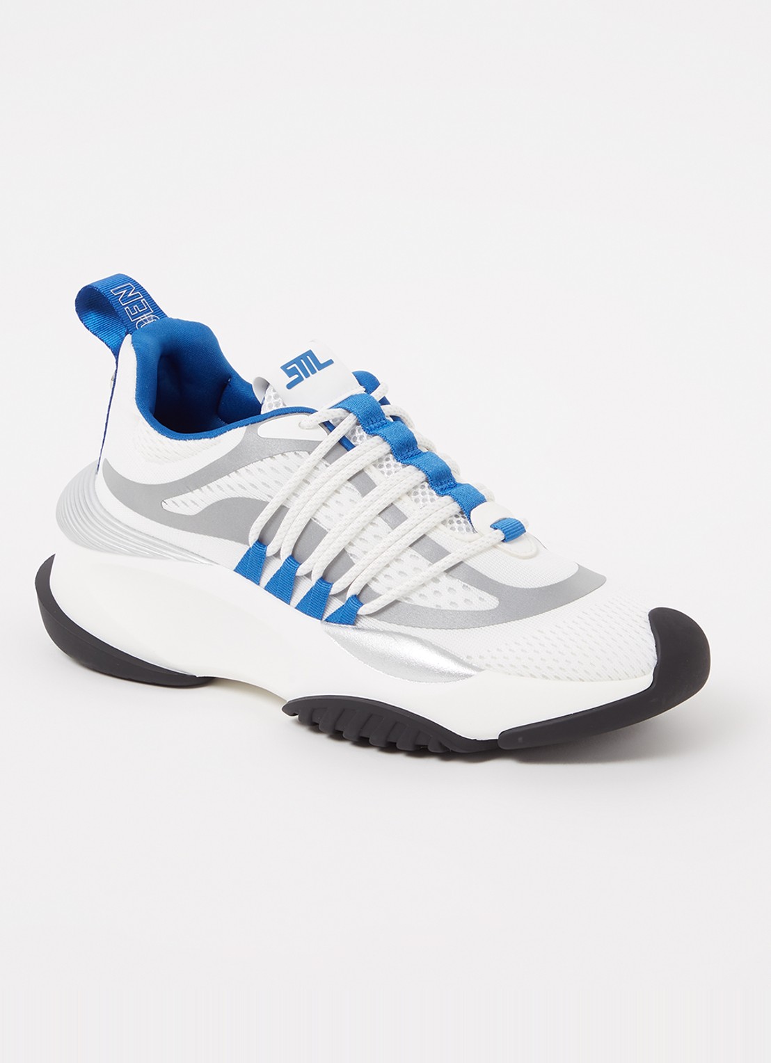 Steve Madden Boost Up sneaker met mesh details - voorkant 5 wit