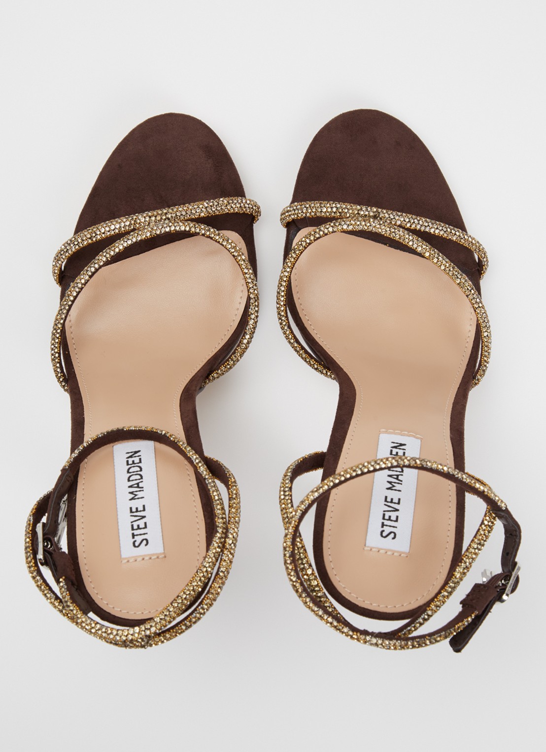 Steve Madden Bryanna sandalette met strass - detail 2 bruin