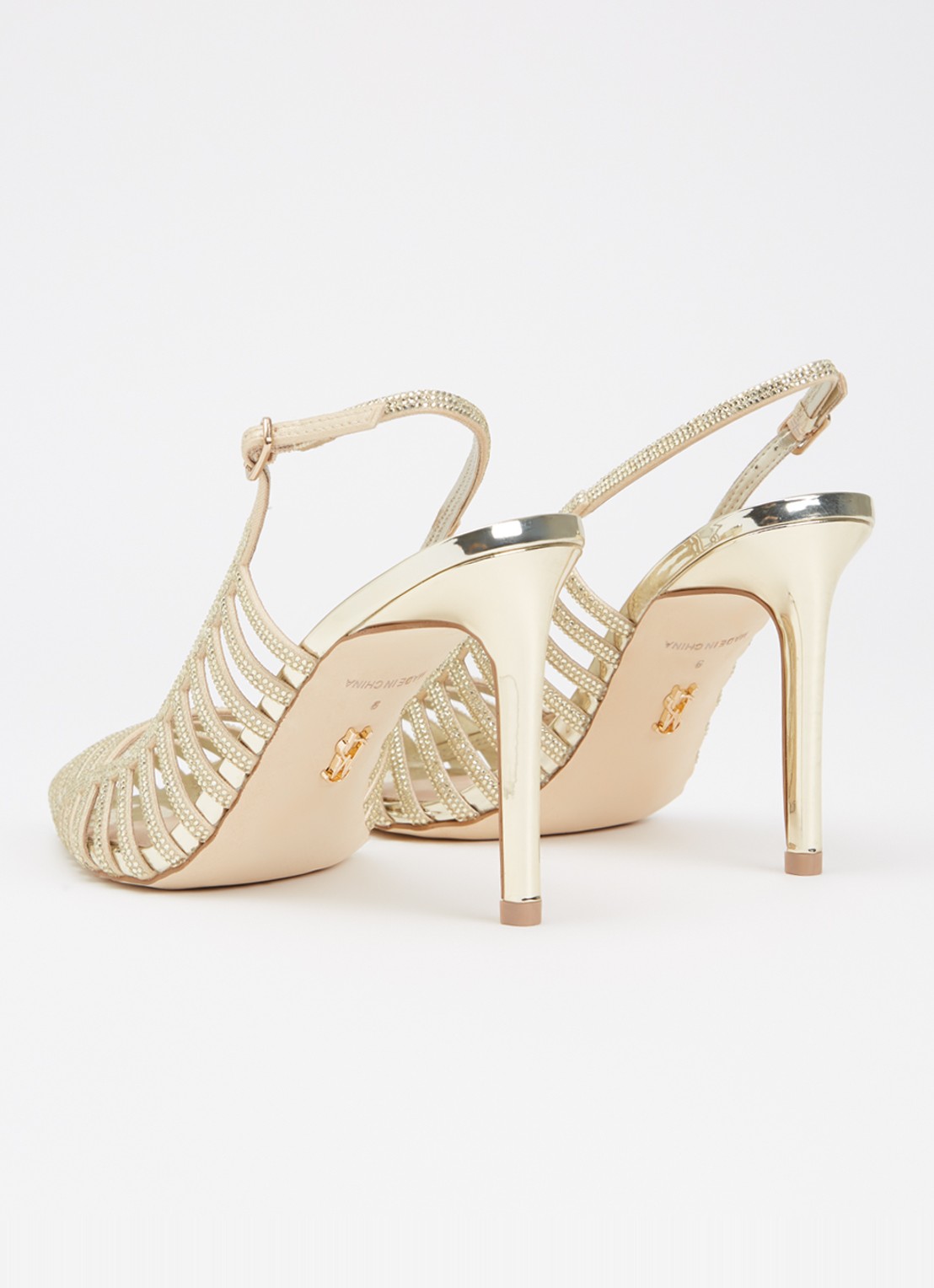 Steve Madden Carleigh pump met strass - achterkant 6 goud