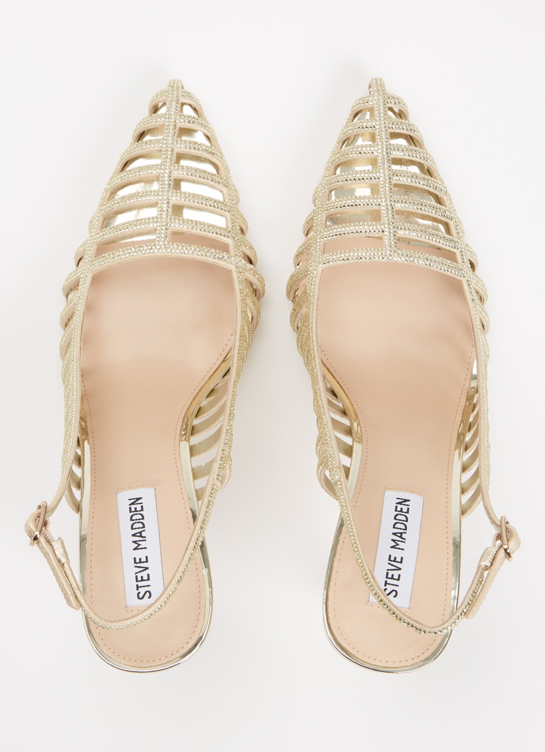 Steve Madden Carleigh pump met strass - detail 4 goud