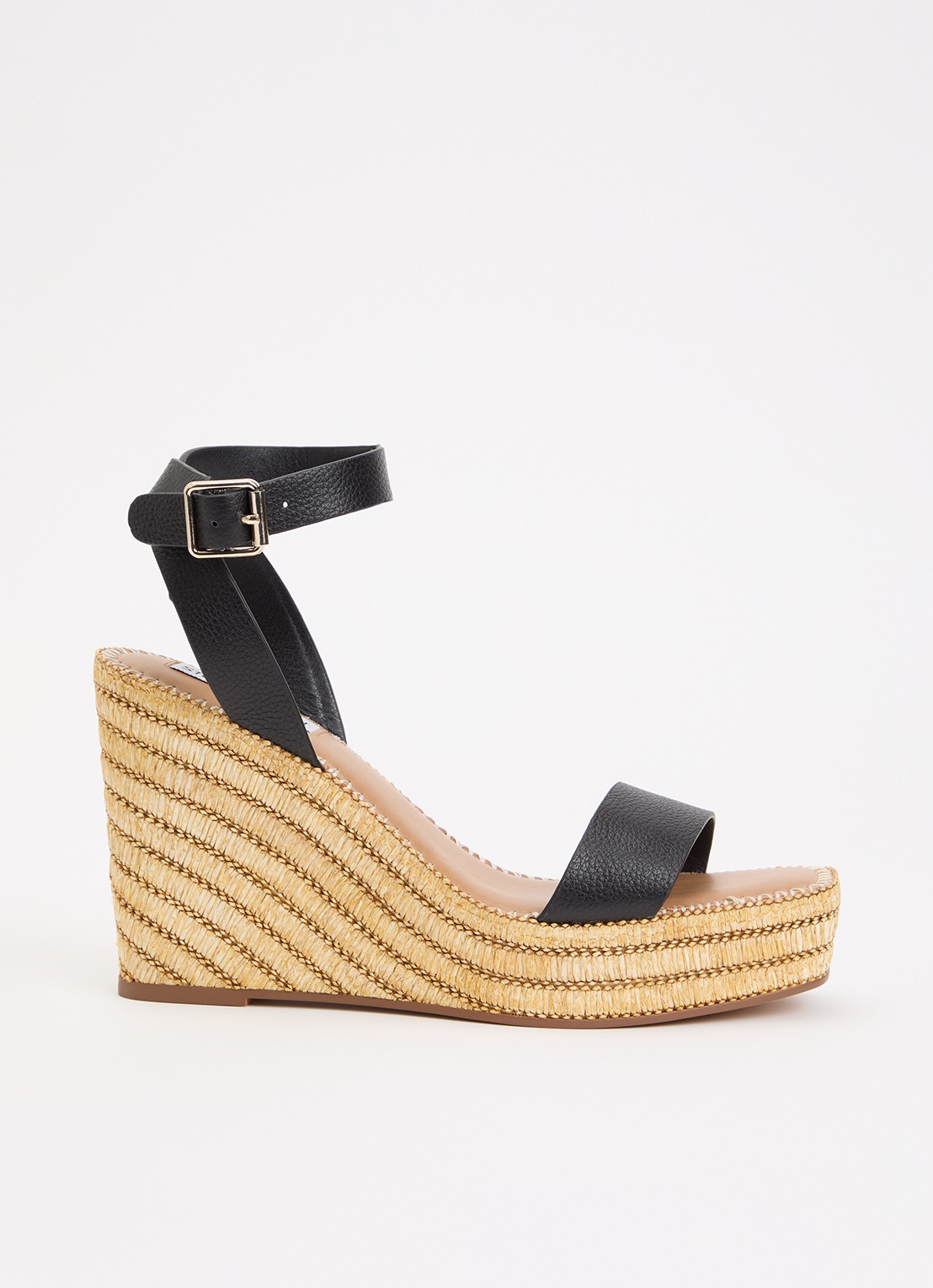 Steve Madden Cassie sleehak van leer - voorkant zwart