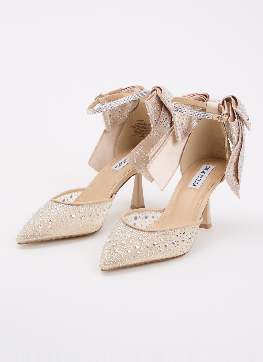Steve Madden Fiorela-mr pump met strass en strikdetail - detail 2 beige