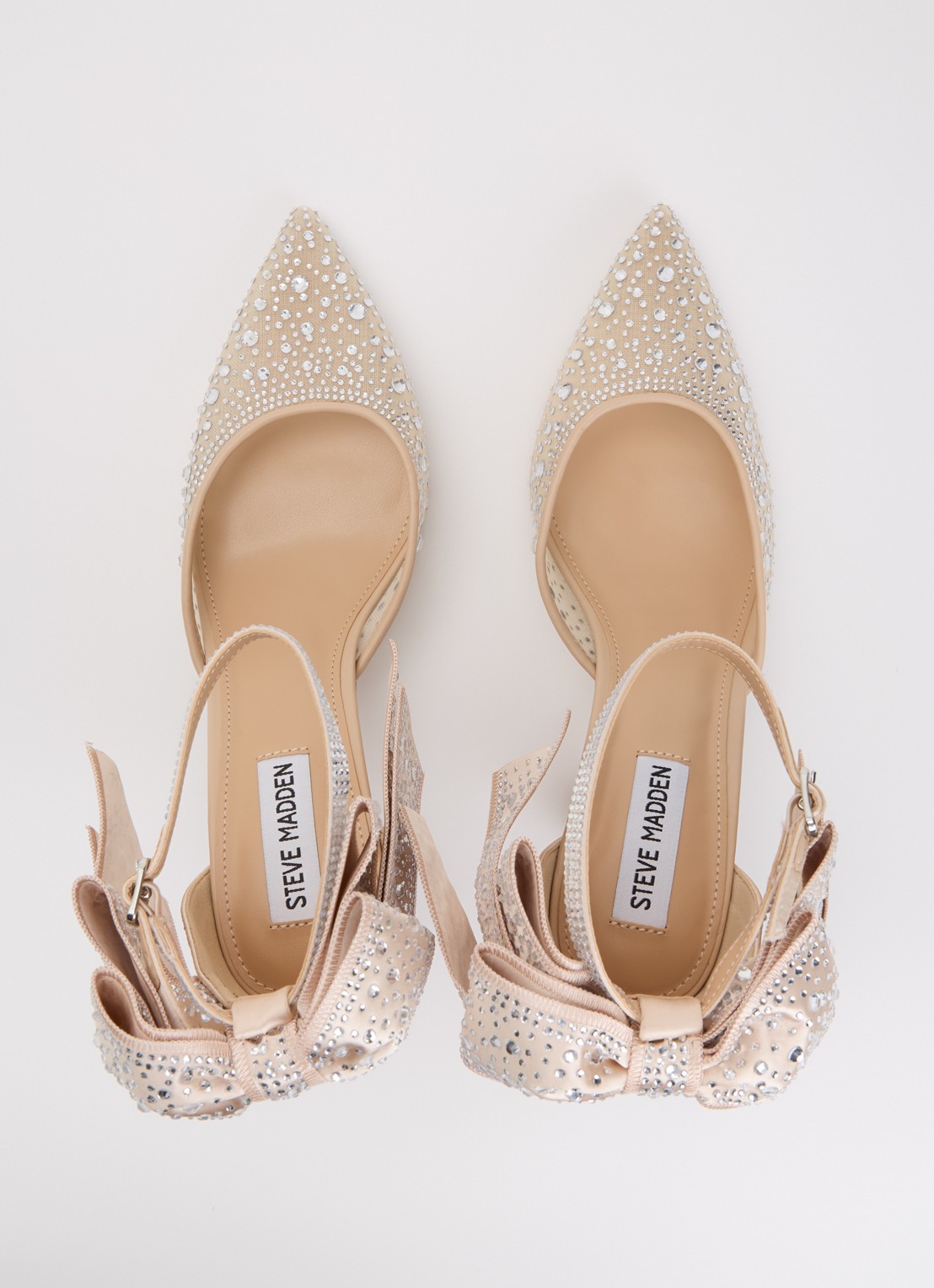 Steve Madden Fiorela-mr pump met strass en strikdetail - detail 3 beige