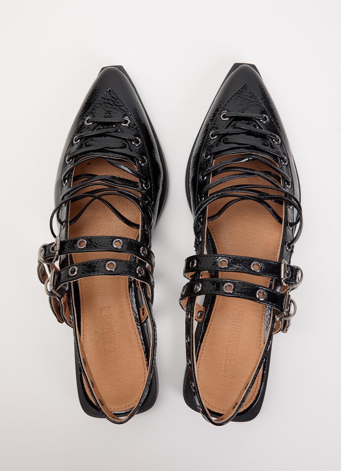 Steve Madden Galanti slingback met lakfinish - detail 3 zwart