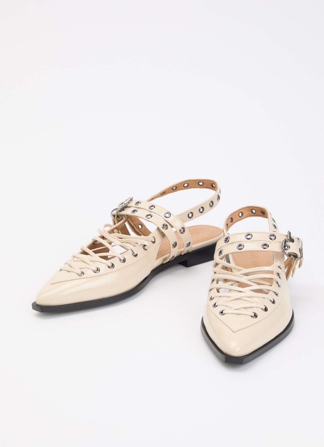 Steve Madden Galanti slingback van leer met lakfinish - detail 3 beige