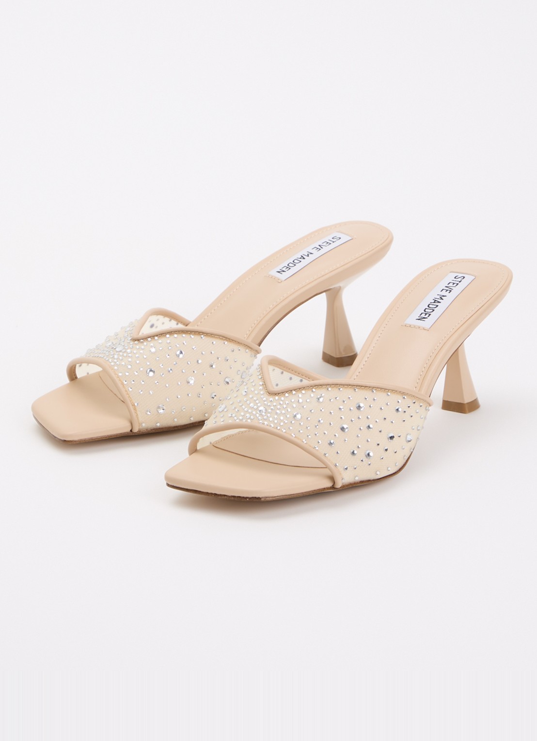 Steve Madden Ivie-mr muiltje met strass - detail beige