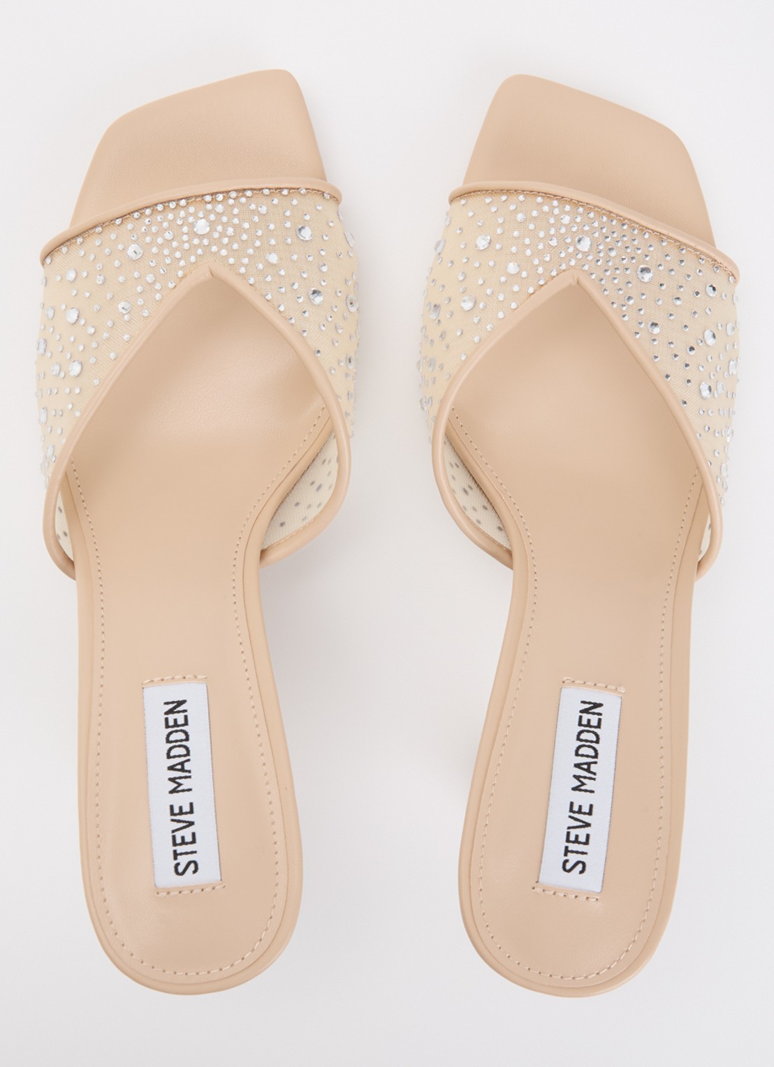 Steve Madden Ivie-mr muiltje met strass - detail 2 beige