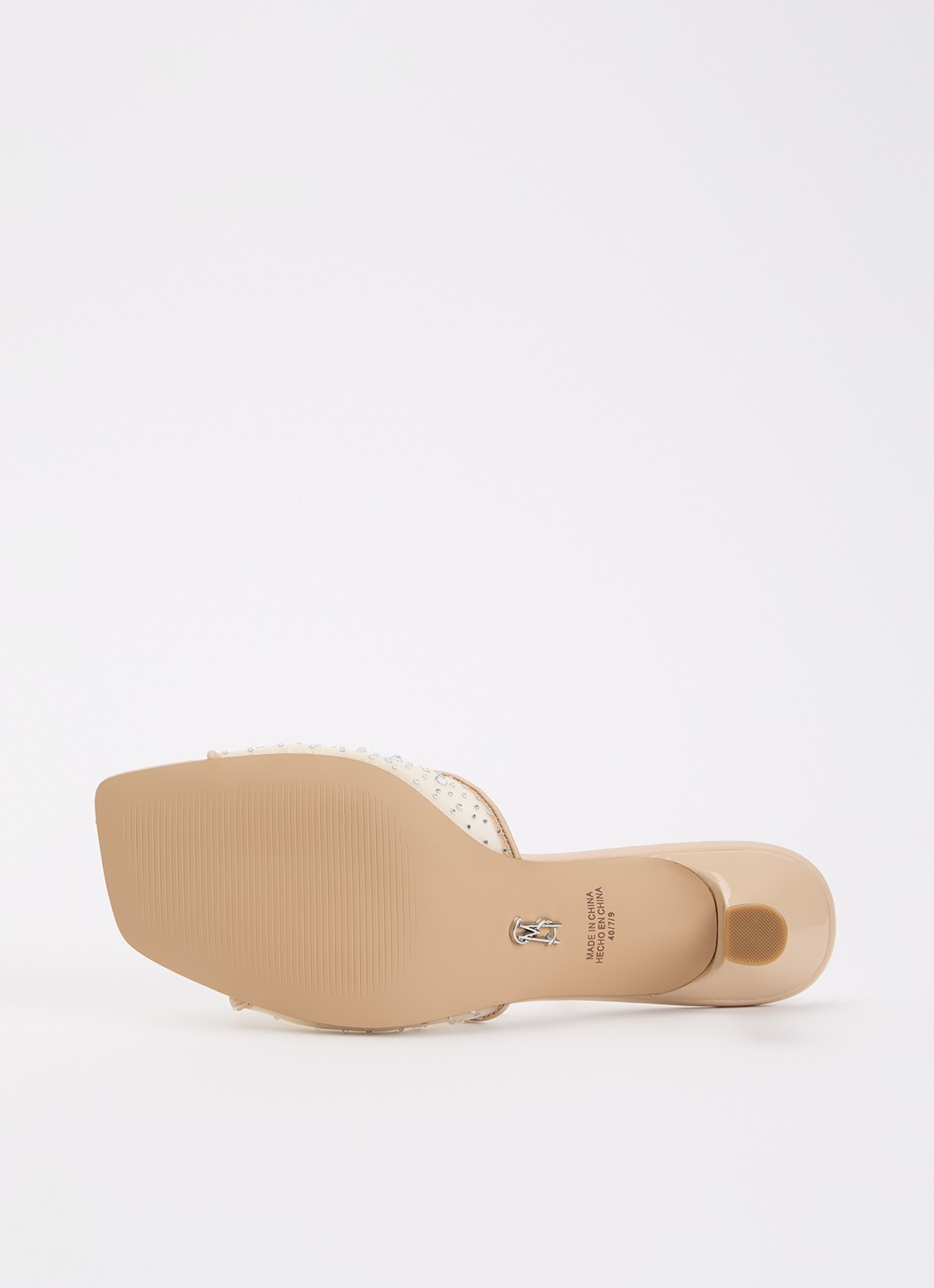 Steve Madden Ivie-mr muiltje met strass - detail 3 beige