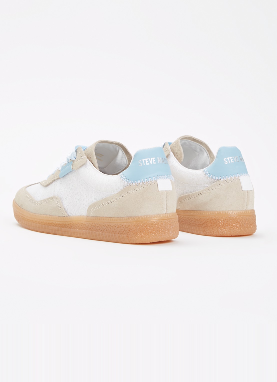 Steve Madden Jemporia sneaker met suède details - achterkant 3 beige
