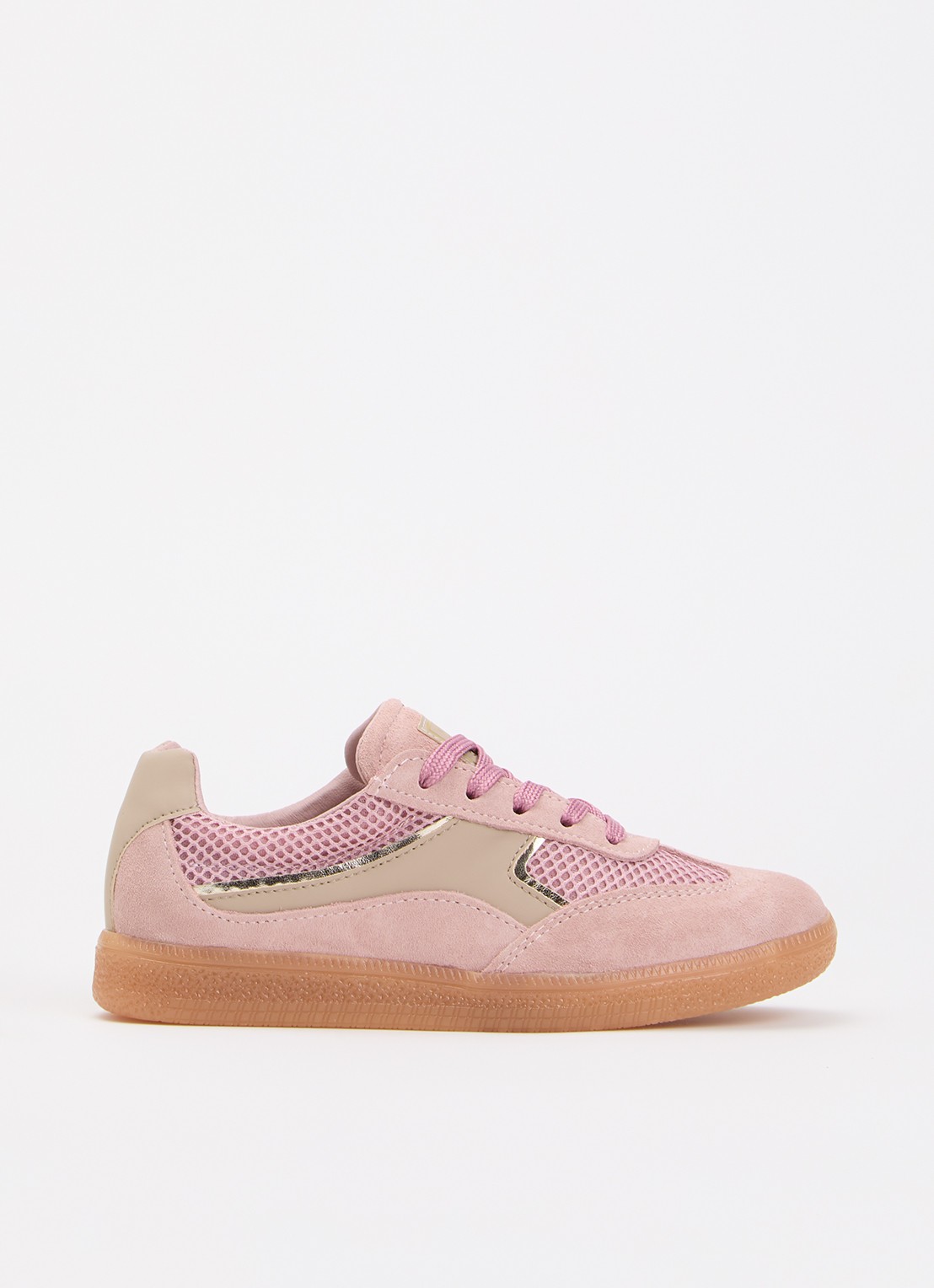 Steve Madden Jesma sneaker van suède - voorkant 3 roze