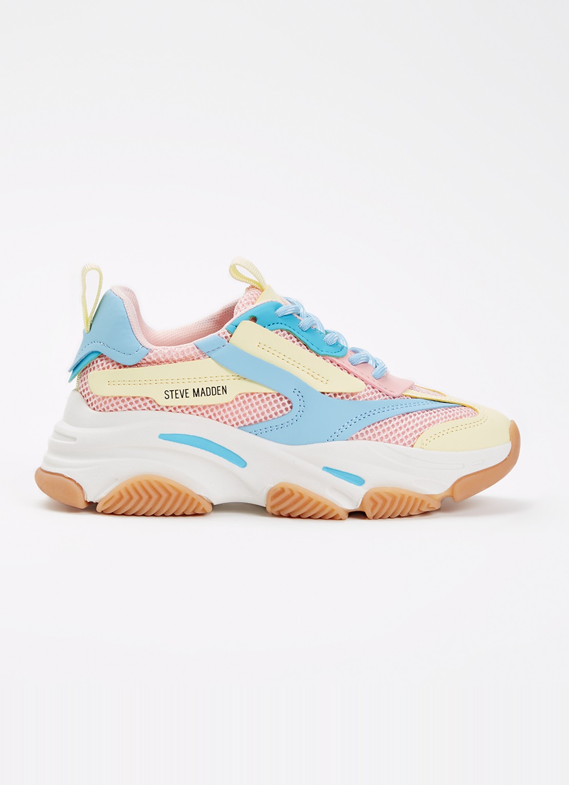 Steve Madden Jpossession sneaker met mesh detail - voorkant 2 roze