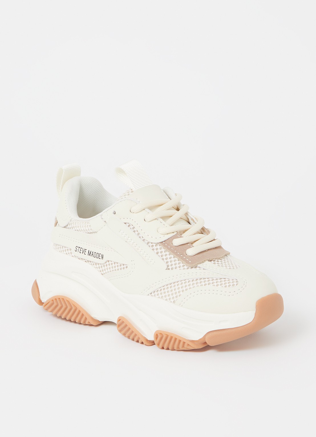 Steve Madden JPossession sneaker met mesh details - voorkant 3 ivoor