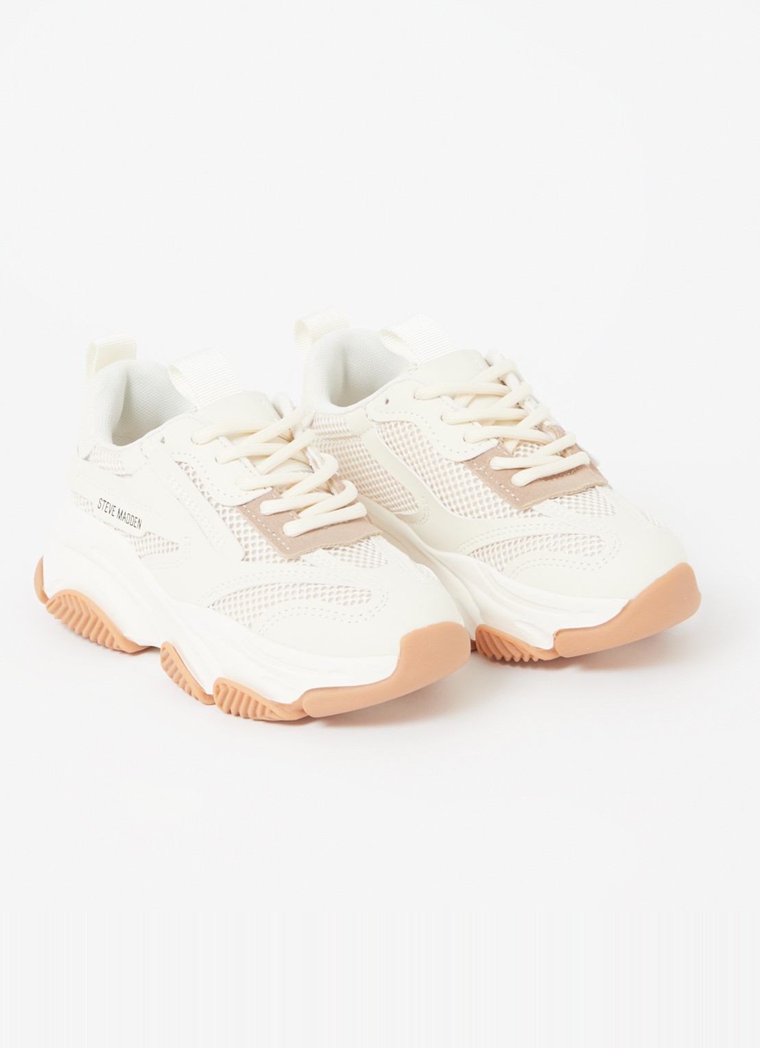 Steve Madden JPossession sneaker met mesh details - voorkant 4 ivoor