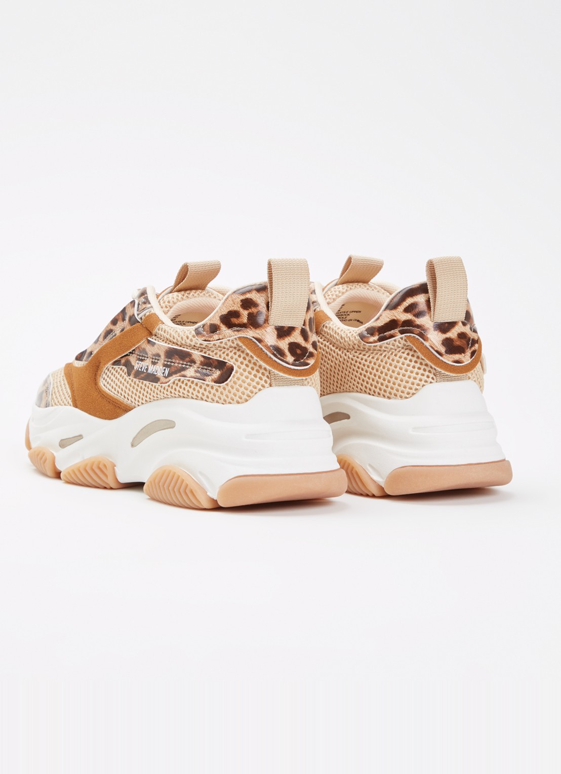 Steve Madden Jpossession sneaker met panterprint - achterkant 4 camel