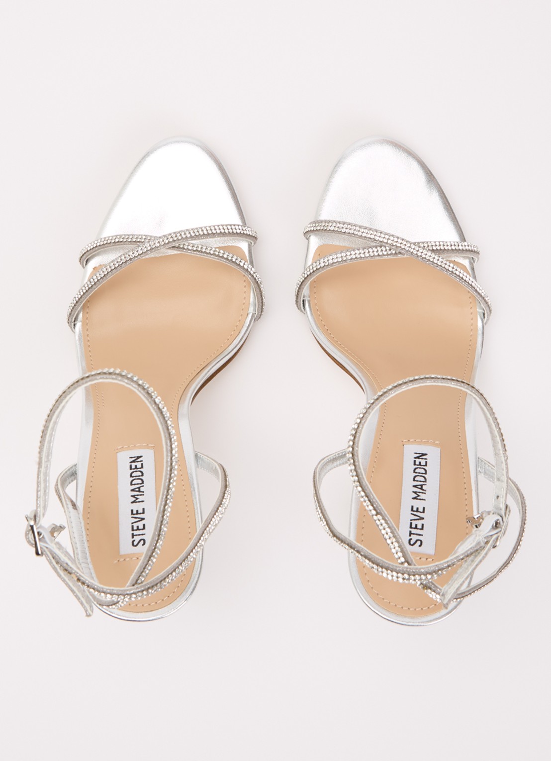 Steve Madden Jypsey-cnr sandalette met strass - detail 5 zilver