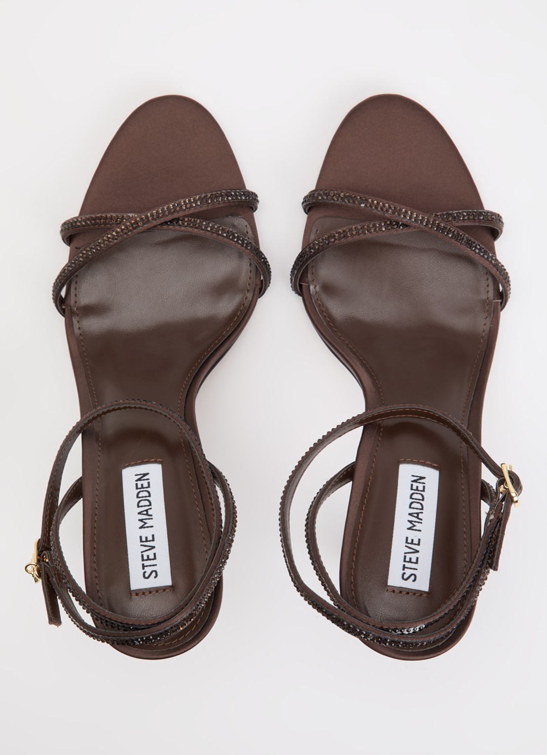 Steve Madden Jypsey sandalette met strass - detail 4 donkerbruin