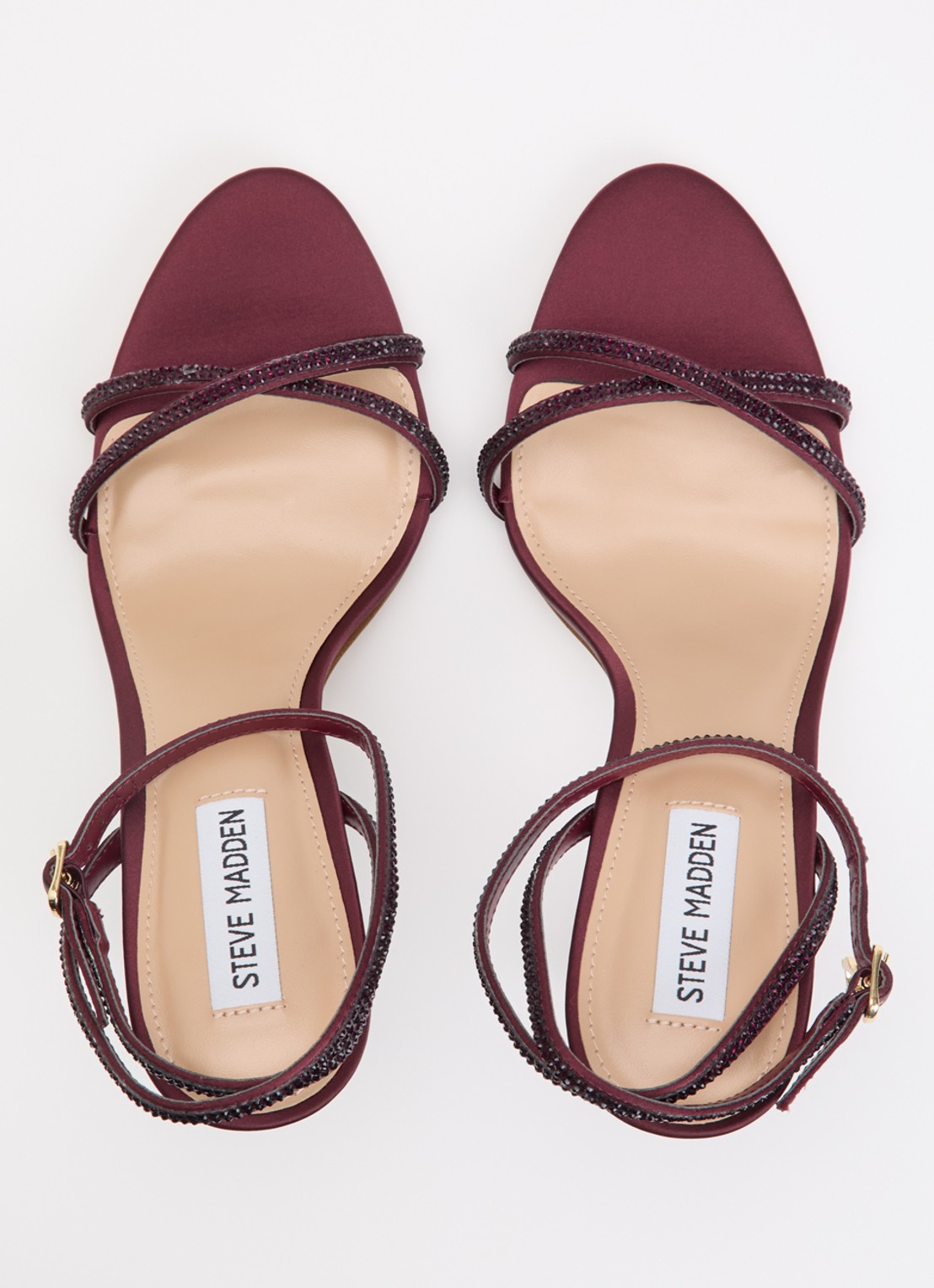 Steve Madden Jypsey sandalette met strass - detail 4 bordeauxrood