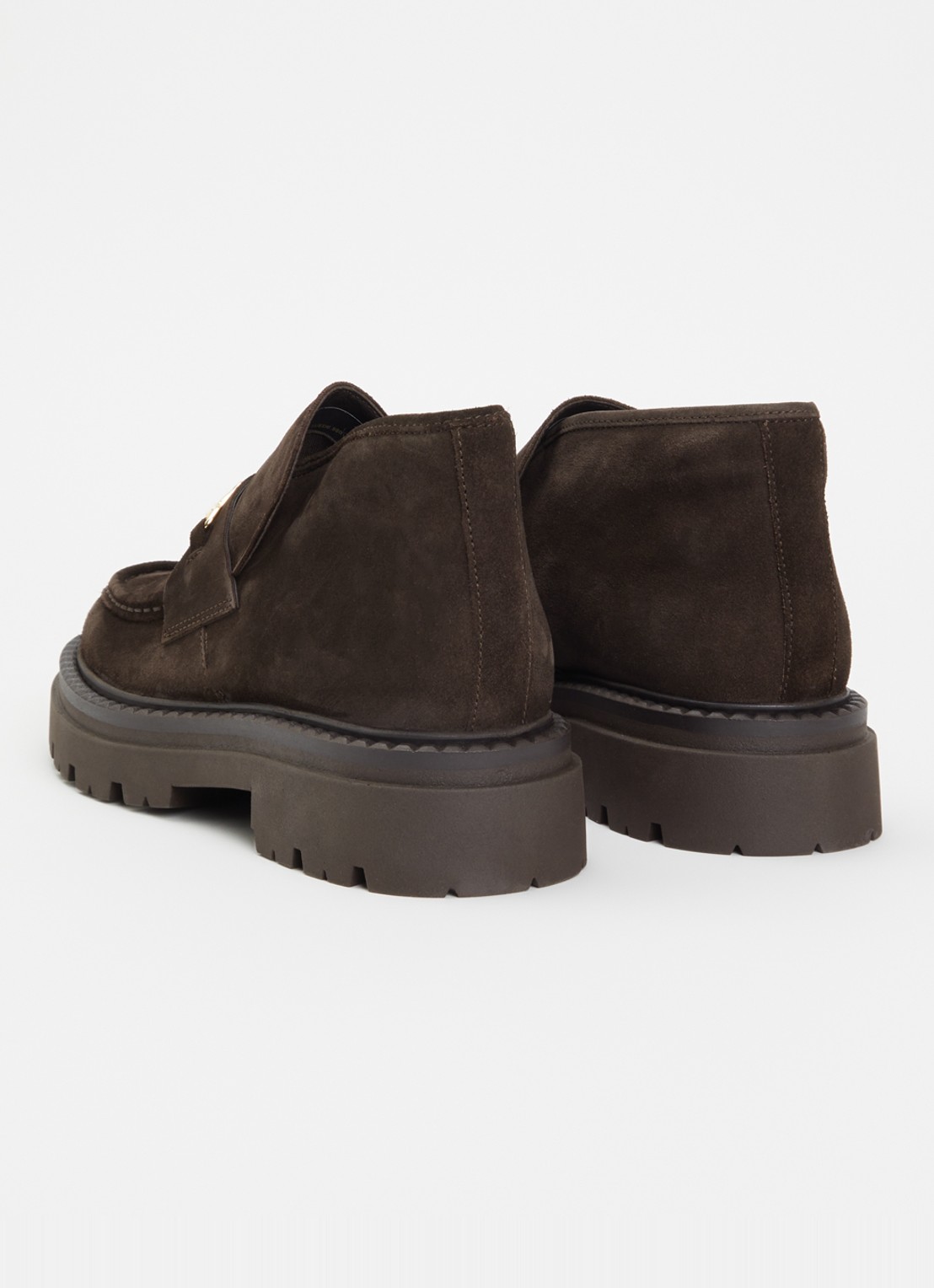 Steve Madden Karima enkellaarsje van suède - achterkant donkerbruin