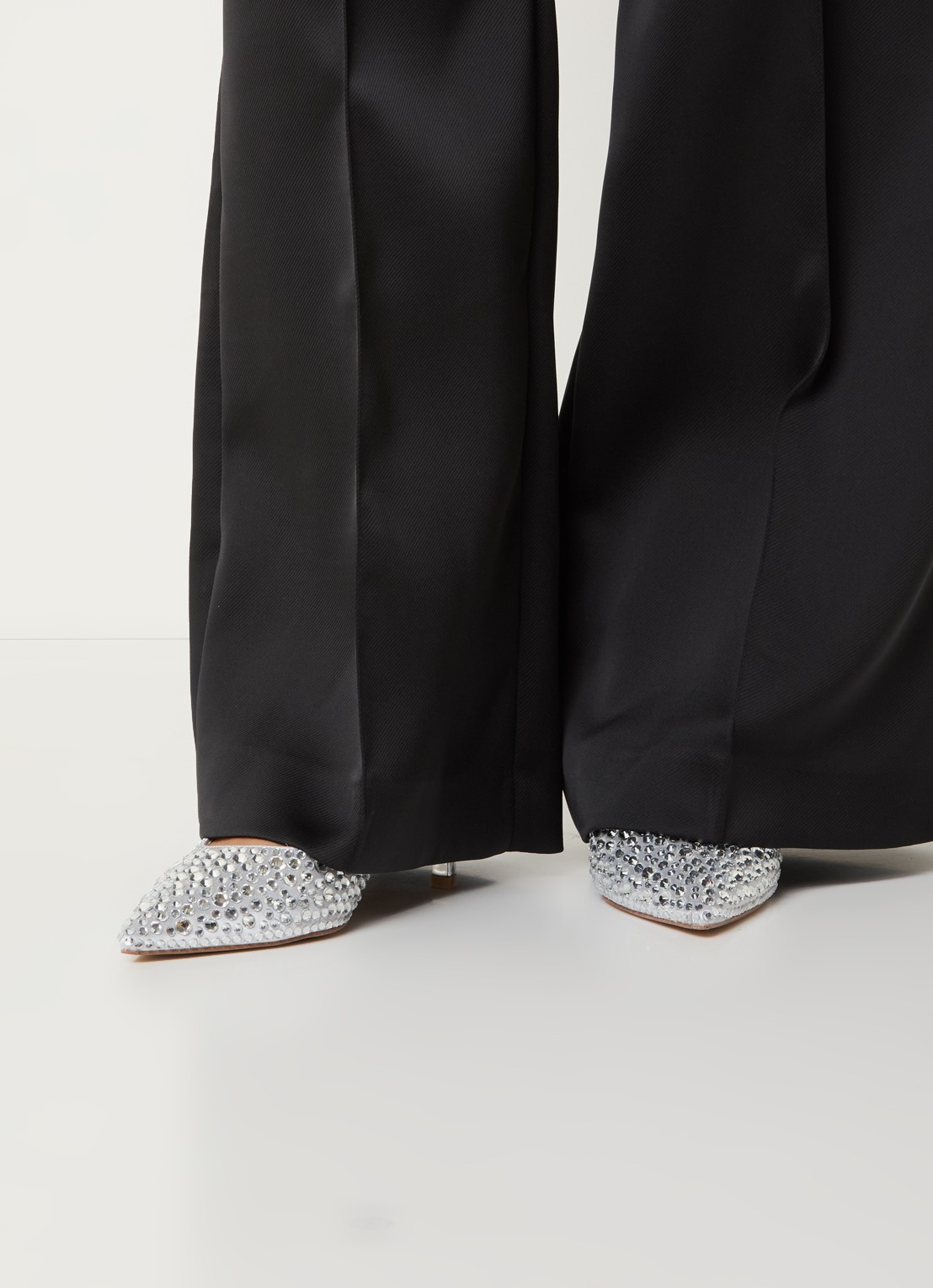 Steve Madden Korra-R slingback met strass - voorkant 2 zilver