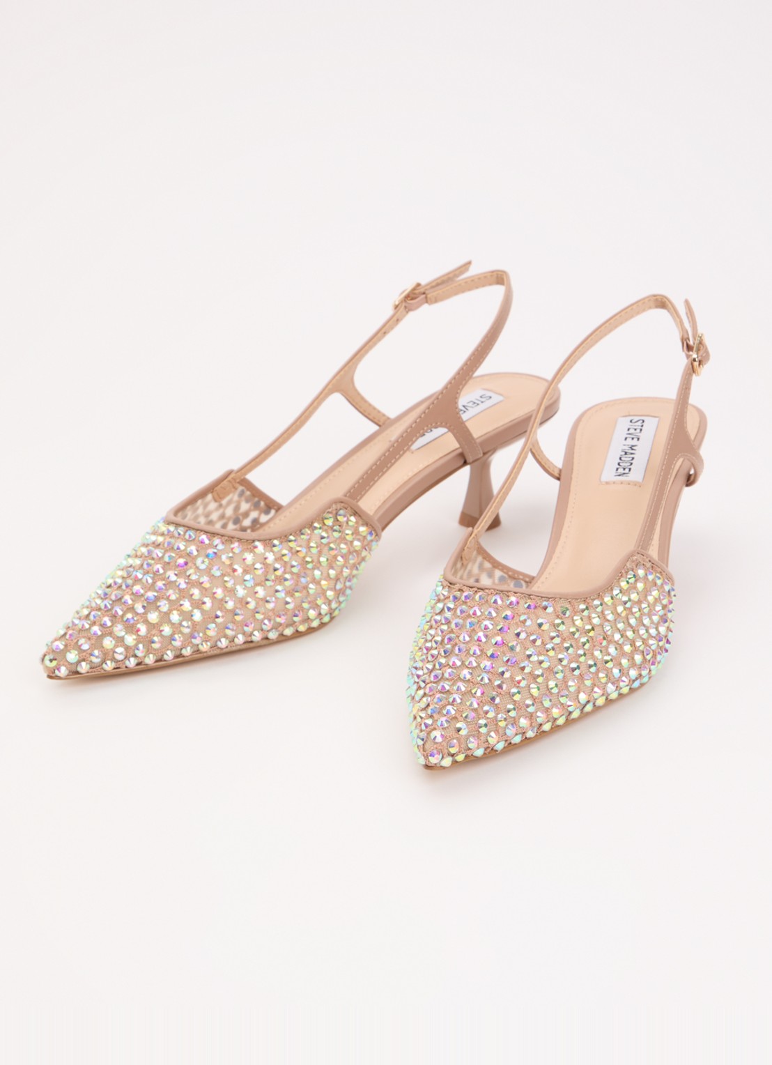 Steve Madden Legaci slingback met strass - detail oudroze