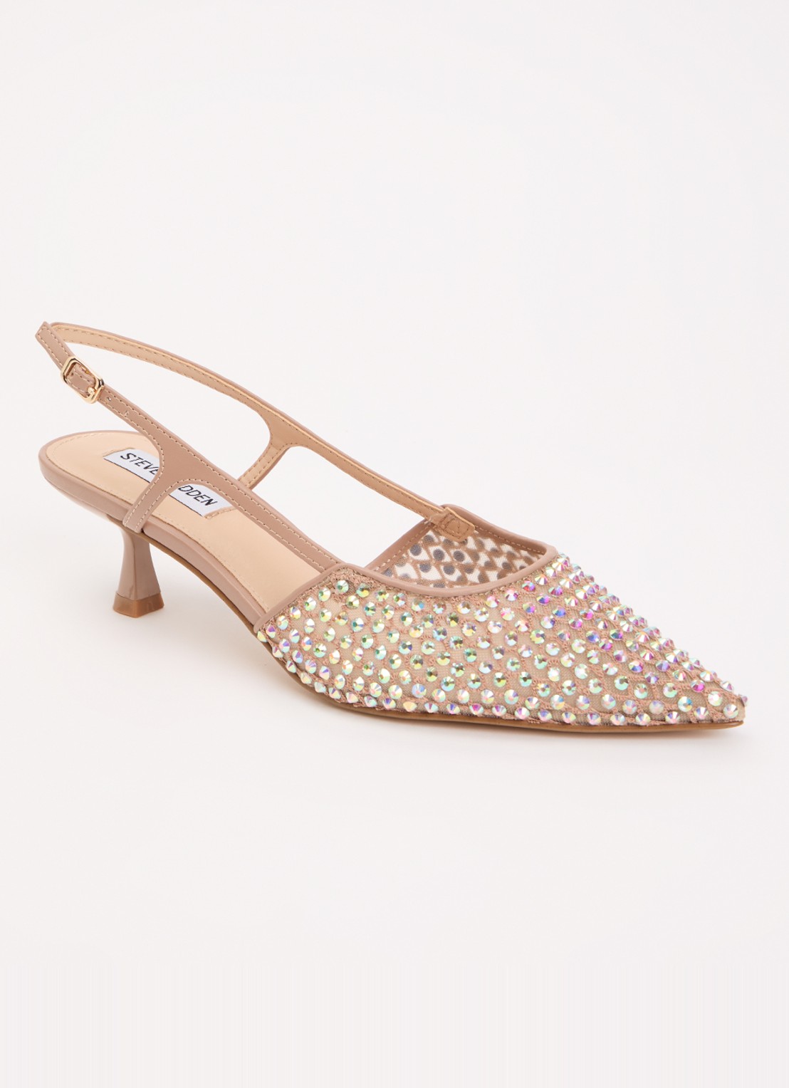 Steve Madden Legaci slingback met strass - voorkant 4 oudroze