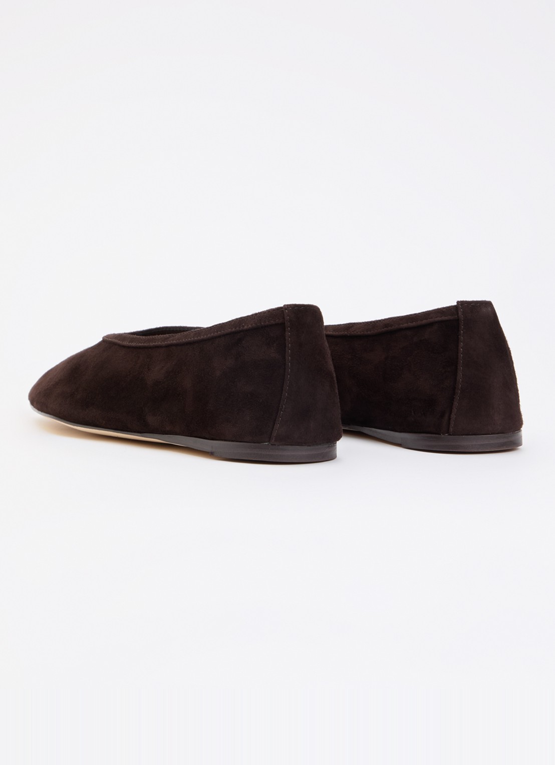 Steve Madden Leni ballerina van suède  - achterkant 6 donkerbruin