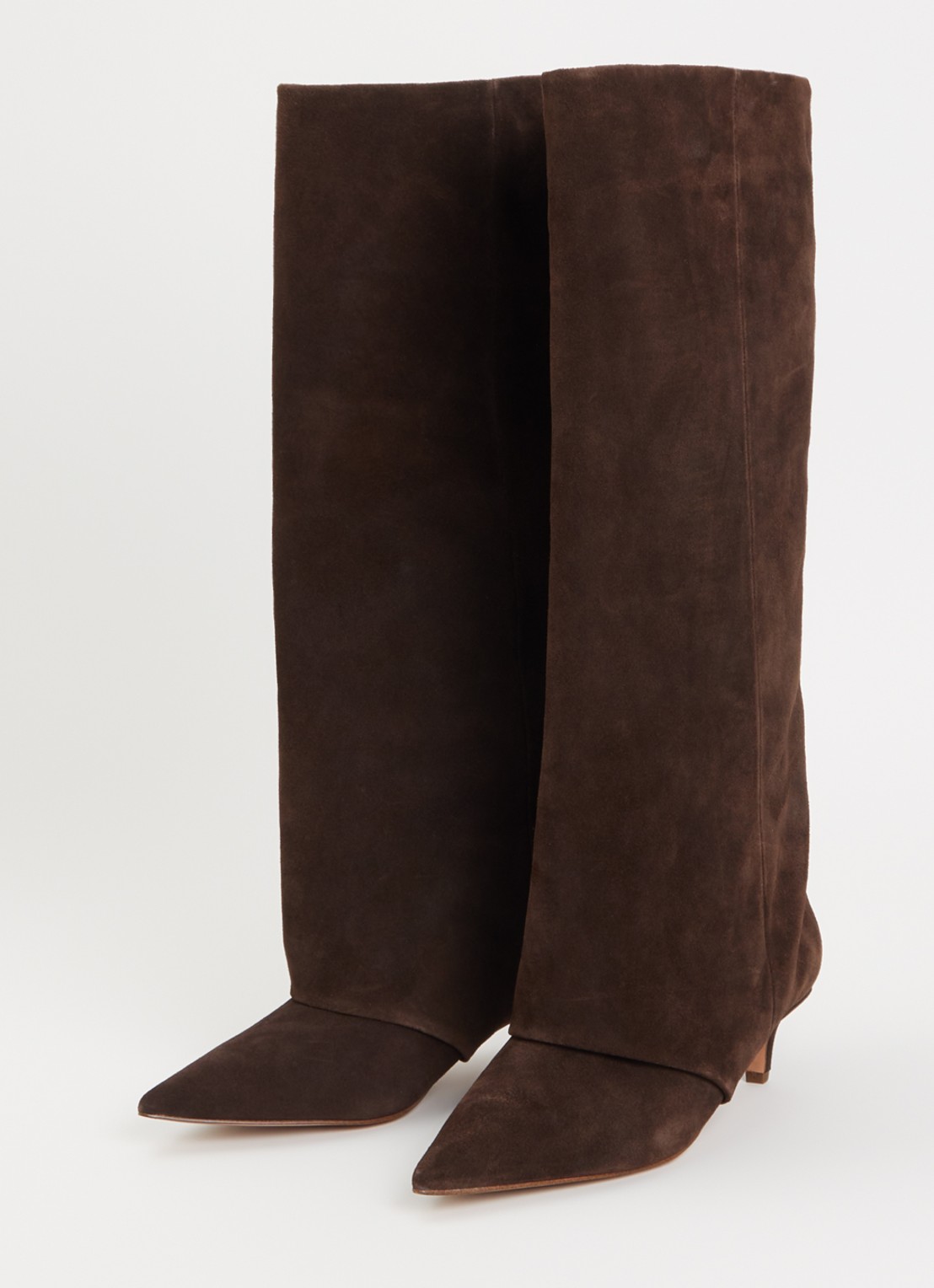 Steve Madden Luca laars van suède - detail 2 chocoladebruin