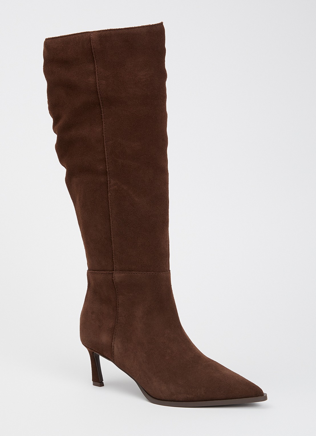 Steve Madden Lucid laars van suède - voorkant 4 donkerbruin