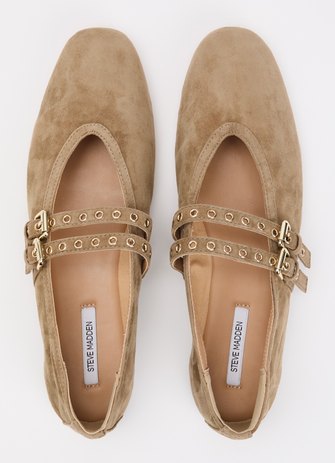 Steve Madden Lydia ballerina van suède - detail 3 beige