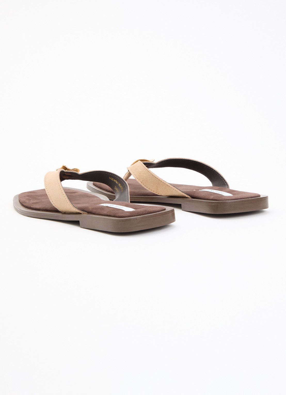 Steve Madden Meira slipper van suède - achterkant 6 lichtbruin