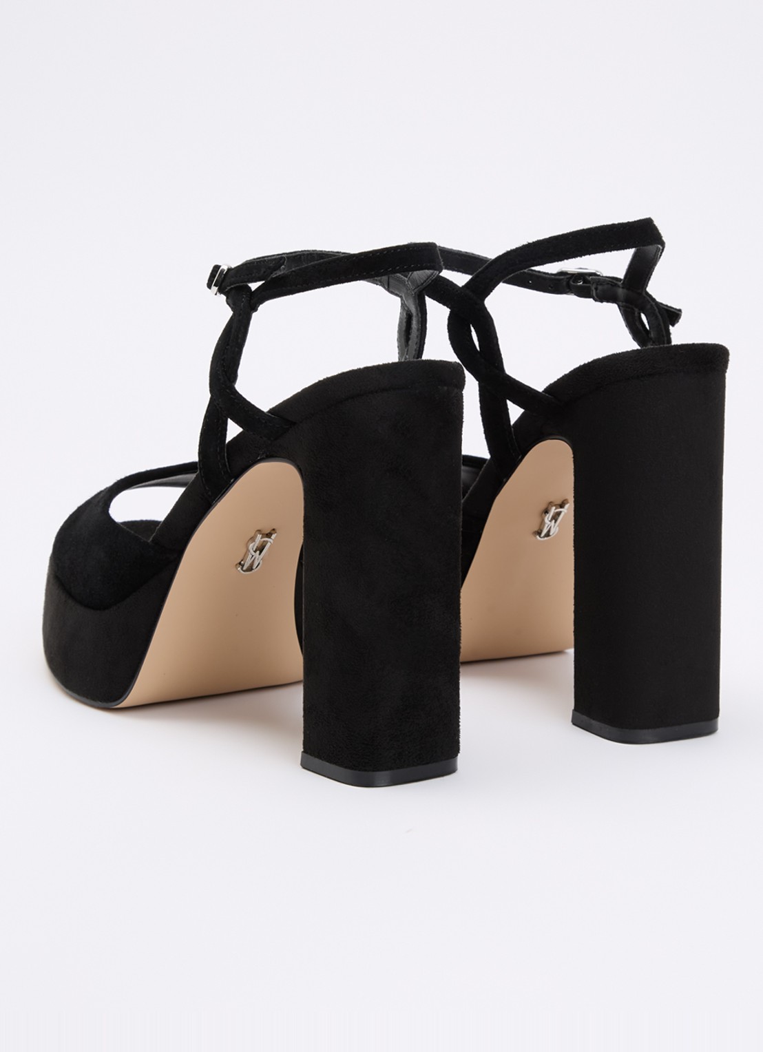 Steve Madden Miliana sandalette van suède  - achterkant zwart