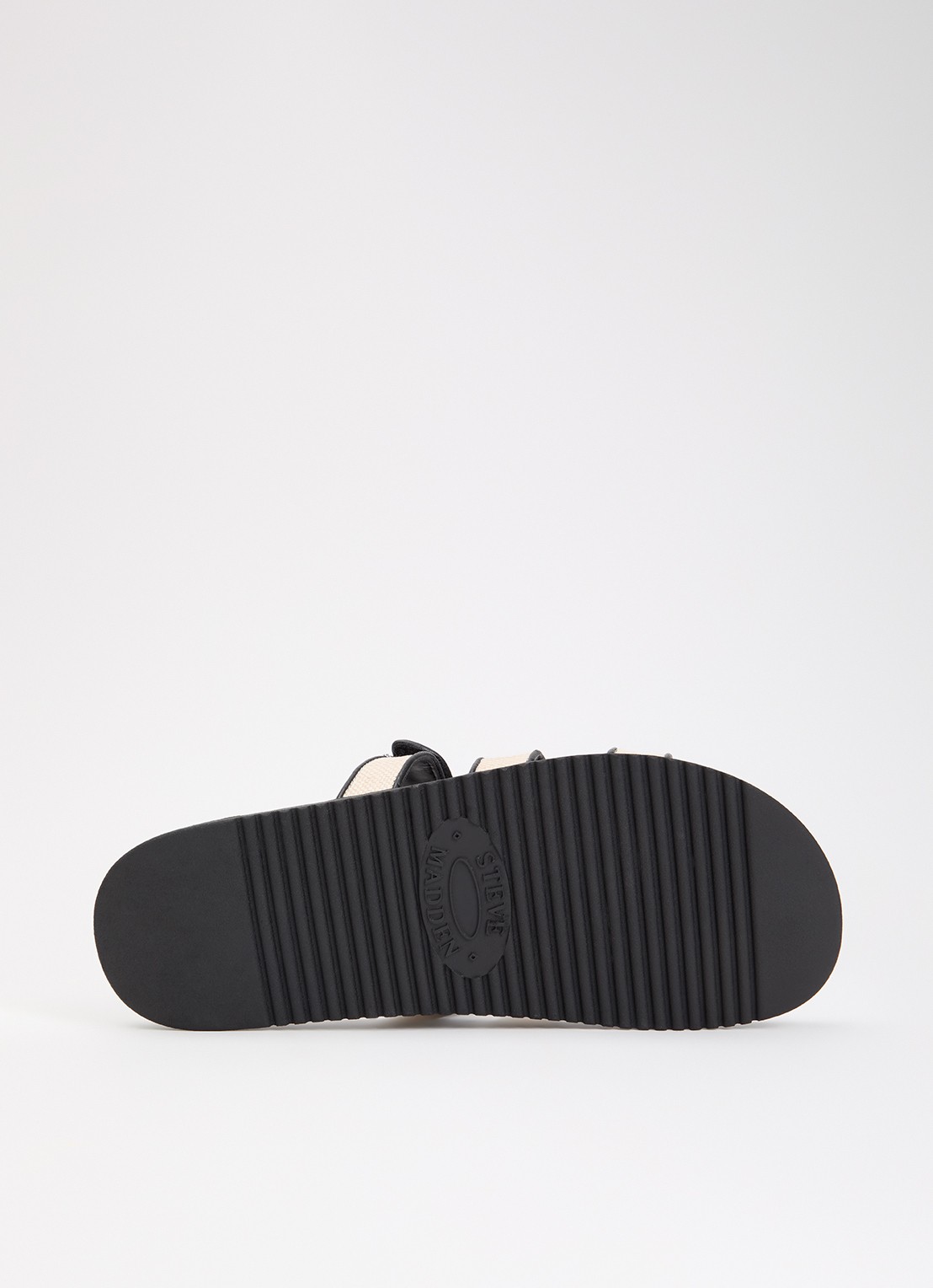 Steve Madden Missile-E slipper van raffia - detail 3 zwart