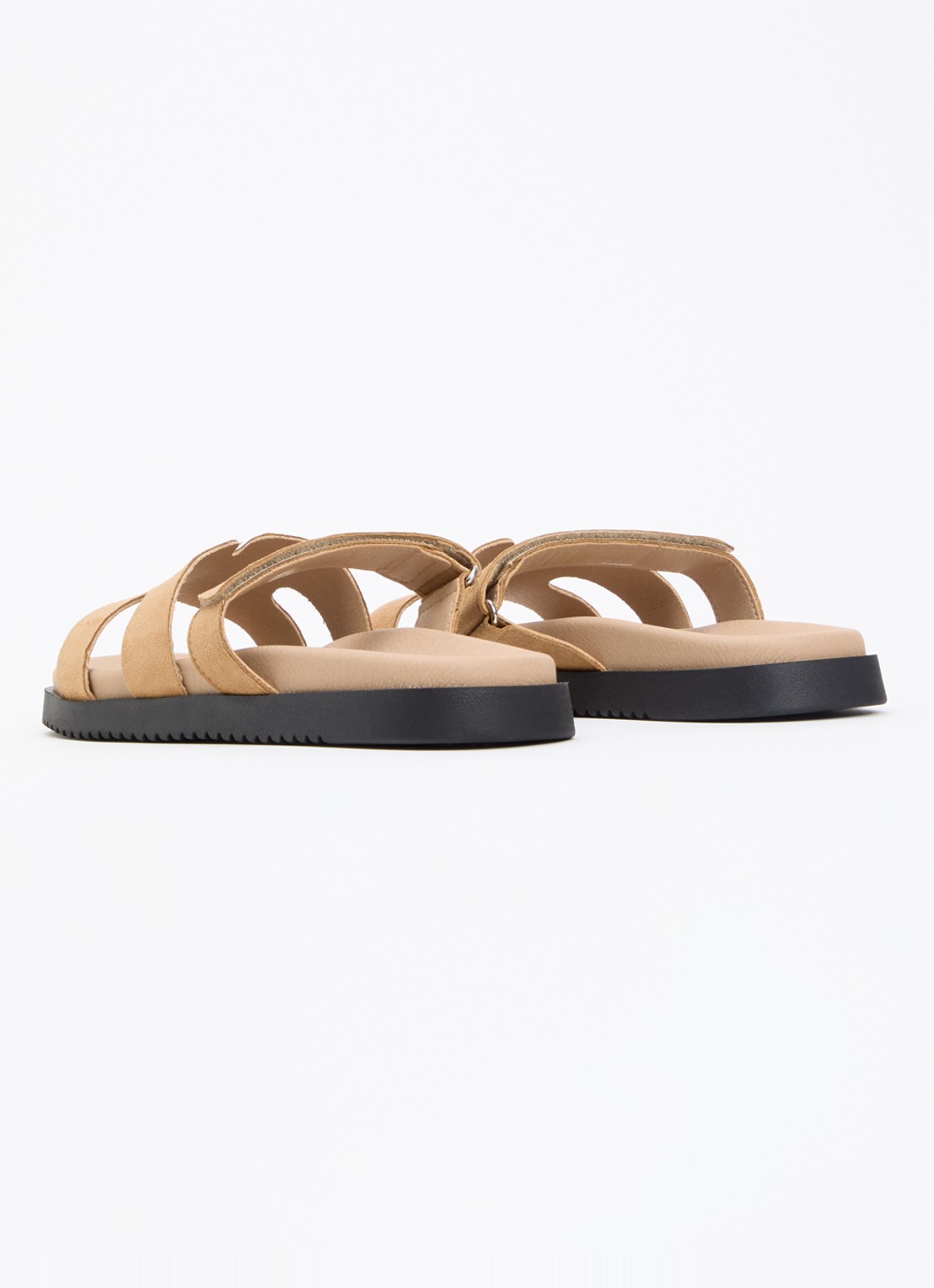 Steve Madden Missile-E slipper van suède - achterkant beige