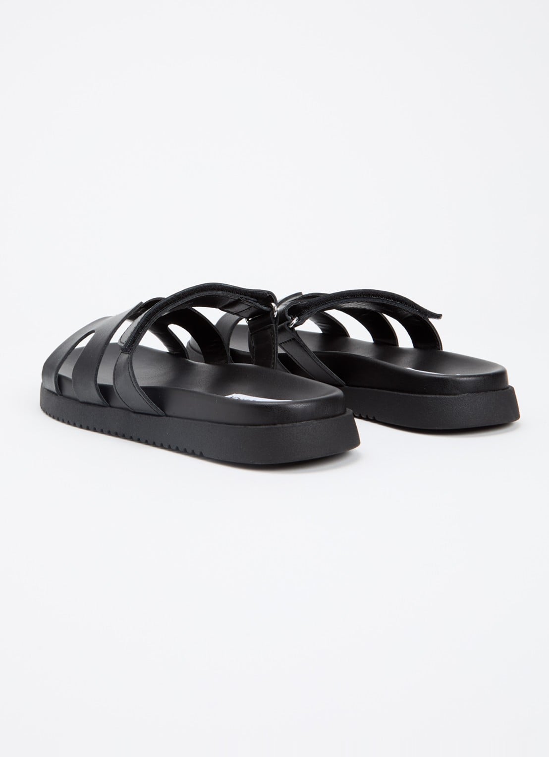 Steve Madden Missile slipper van suède - achterkant zwart