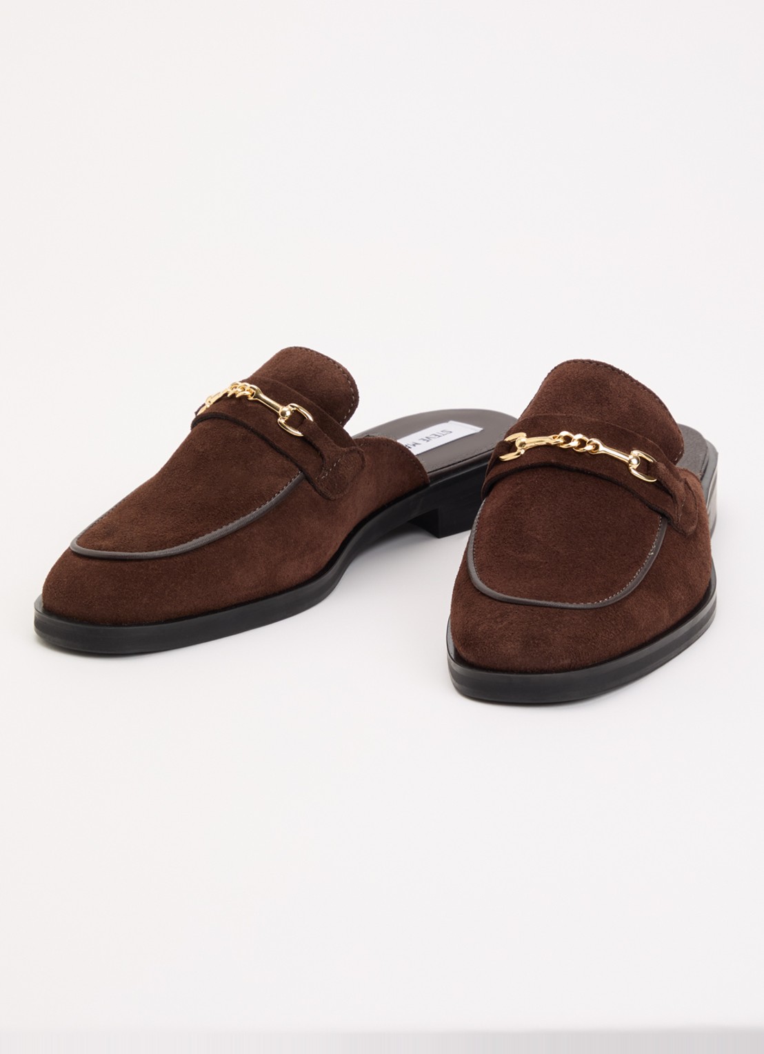 Steve Madden Nada muiltje van suède - detail 2 donkerbruin