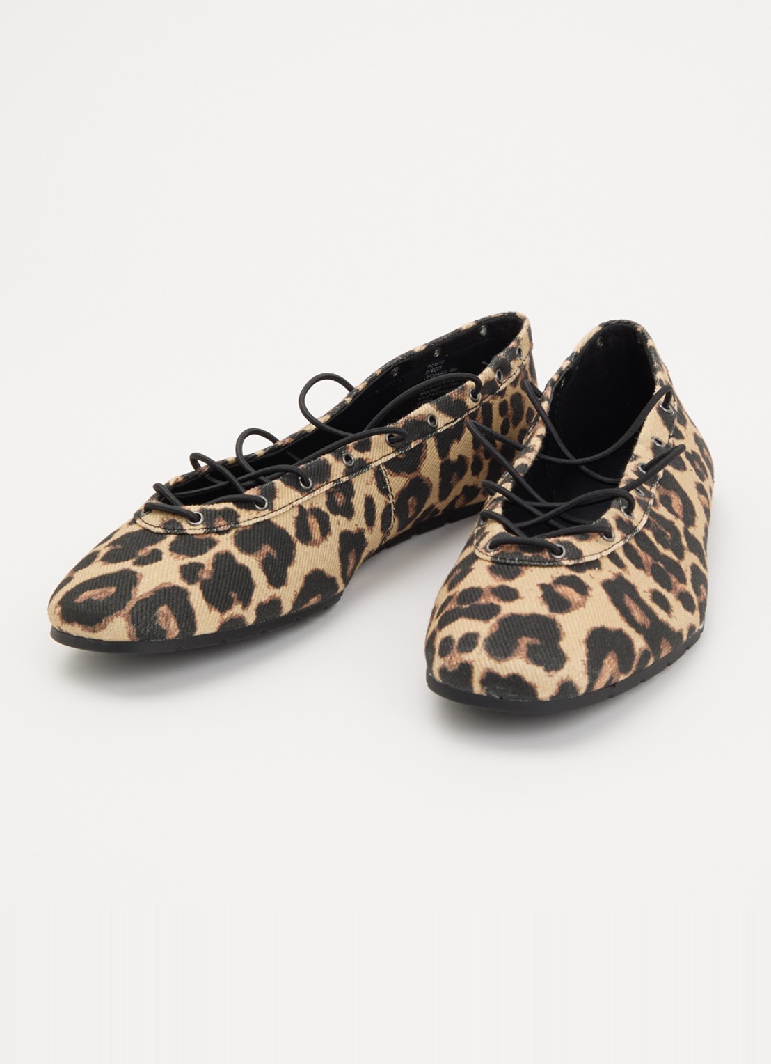 Steve Madden Pointe ballerina met panterprint - detail 3 camel