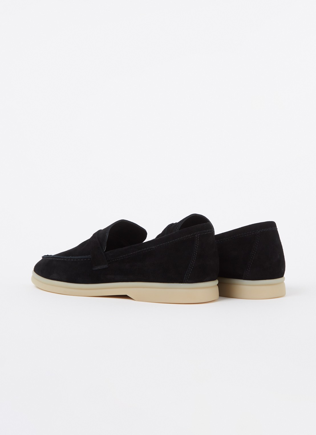 Steve Madden Portland loafer van suède - achterkant 6 zwart