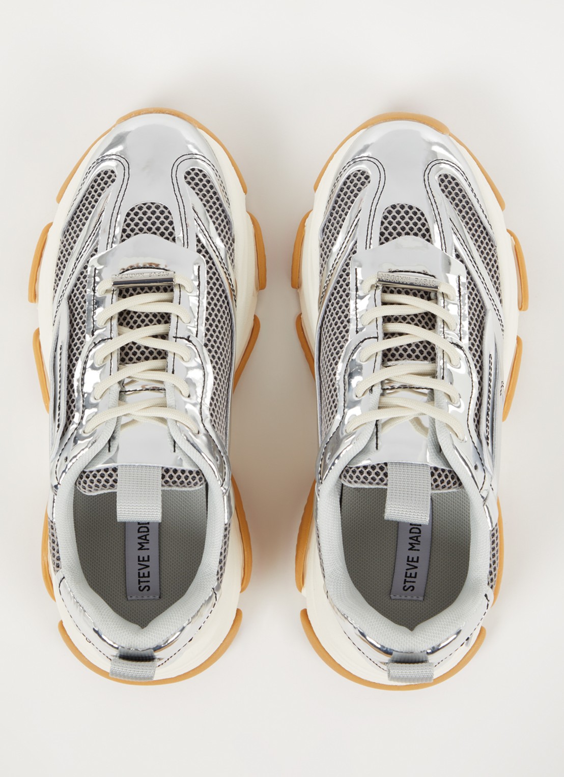 Steve Madden Possession-E sneaker met mesh detail  - detail 2 zilver