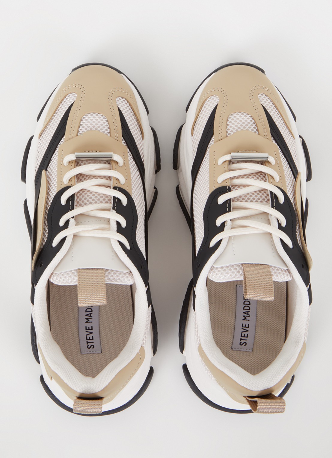 Steve Madden Possession-E sneaker met mesh detail  - detail 2 beige