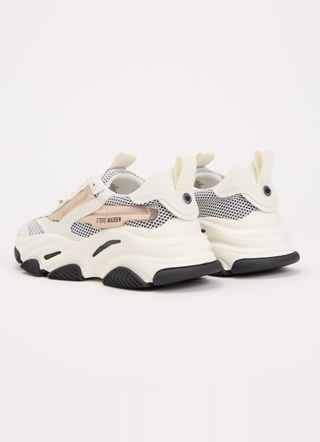 Steve Madden Possession-E sneaker met mesh details - achterkant wit
