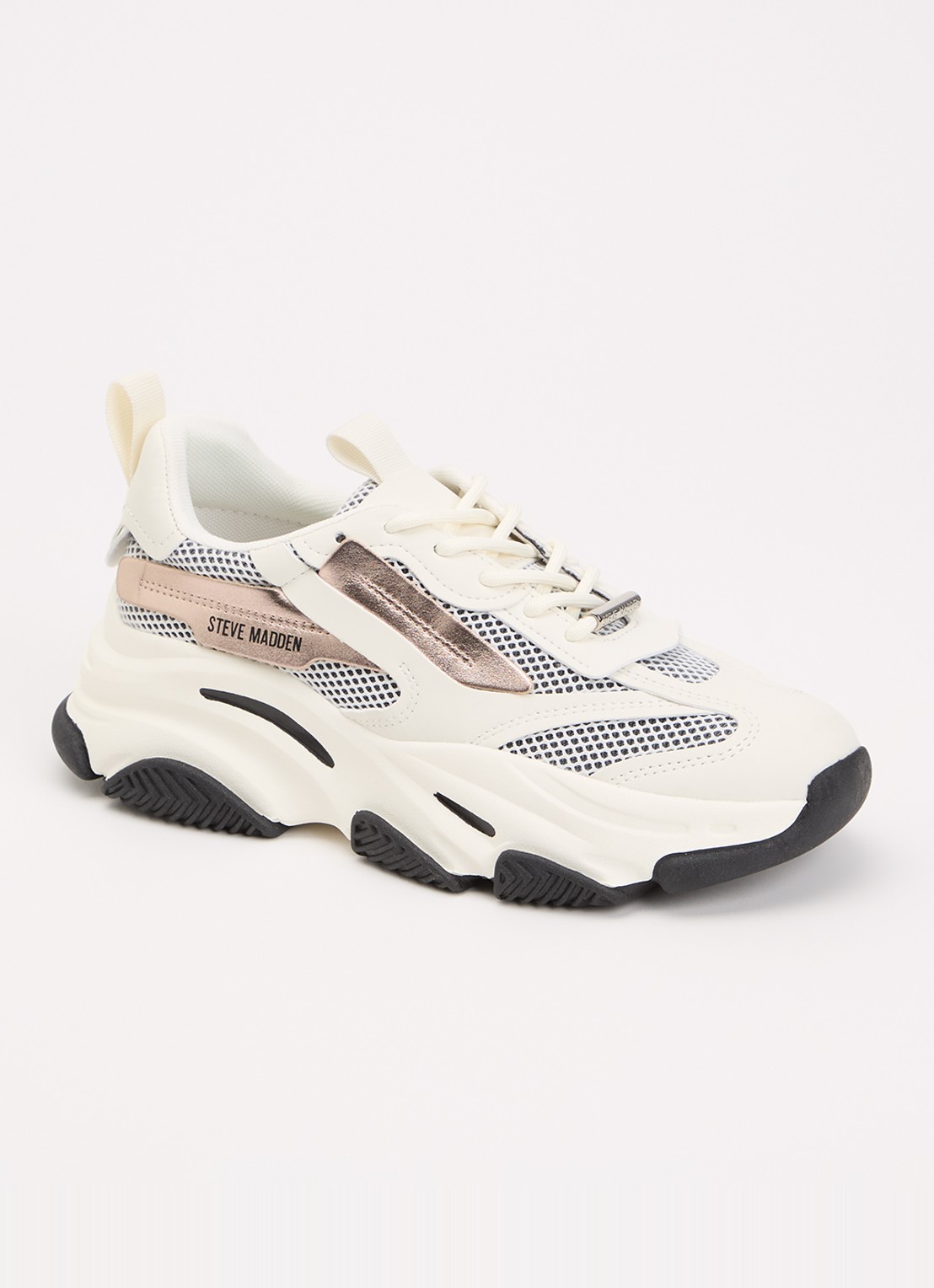 Steve Madden Possession-E sneaker met mesh details - voorkant 2 wit