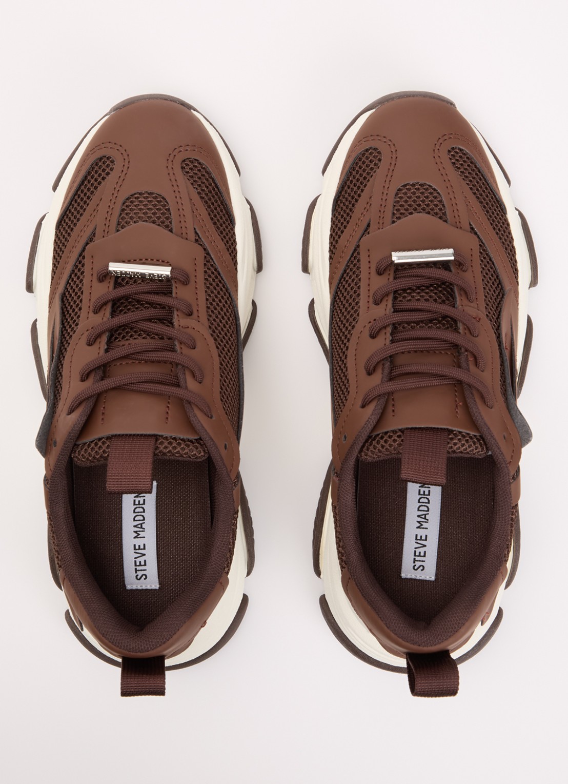 Steve Madden Possession-E sneaker met mesh details - detail 2 bruin