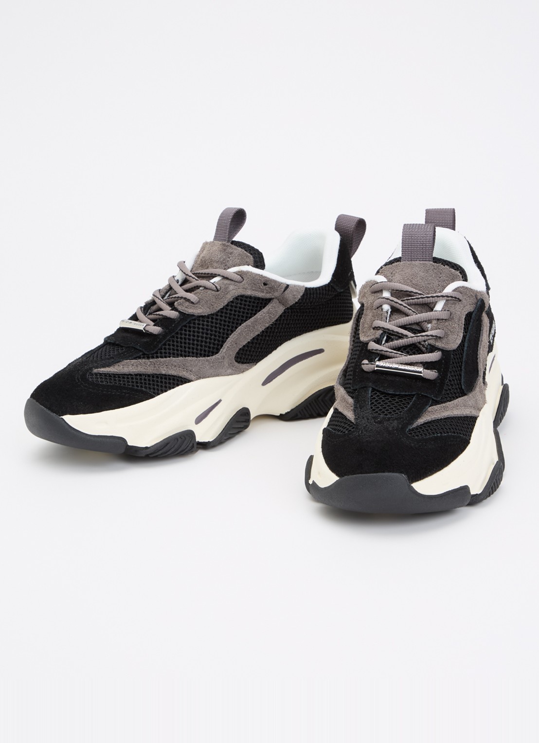 Steve Madden Possession-E sneaker met suède details - detail zwart