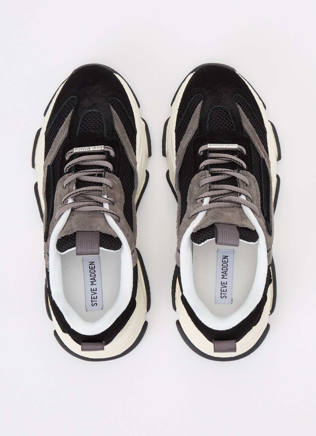 Steve Madden Possession-E sneaker met suède details - detail 2 zwart
