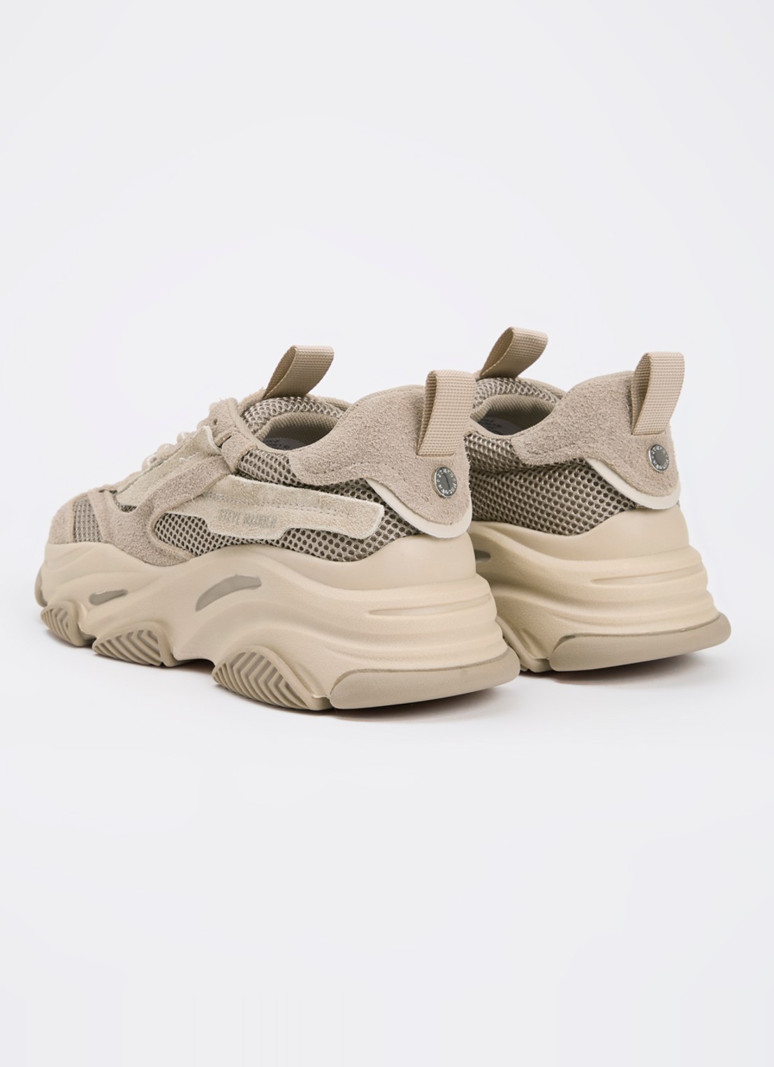 Steve Madden Possession-E sneaker met suède details - achterkant 6 taupe