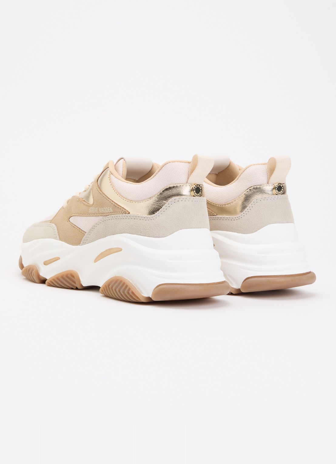 Steve Madden Progressive sneaker met details van mesh - achterkant 4 beige
