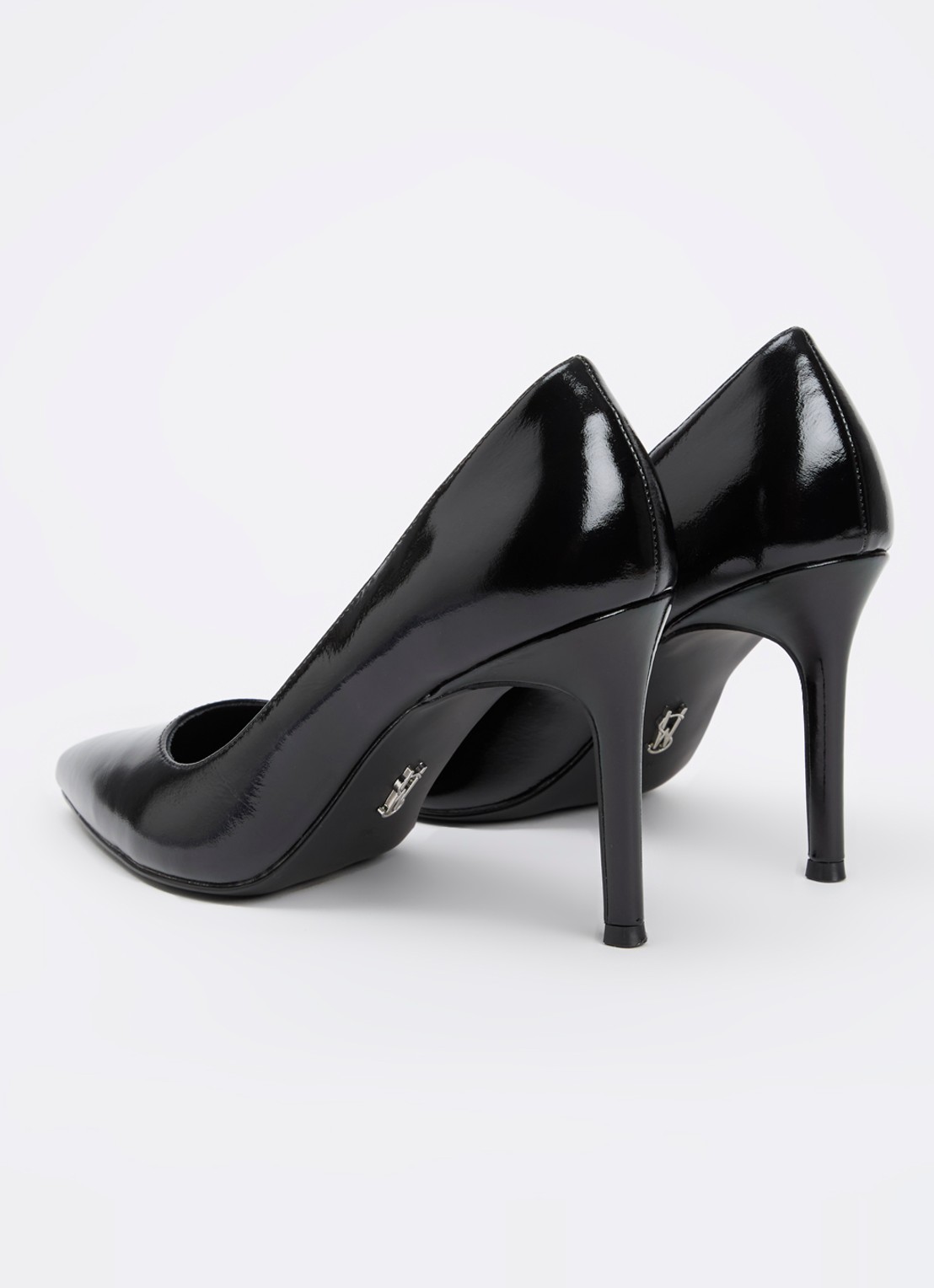 Steve Madden Secured pump van leer - achterkant 3 zwart